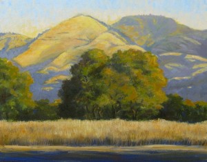 "Morning View Grass Mountain" Dotty Hawthorne, óleo, 11 "x 14" sin marco, 19 "x 22" enmarcado $ 775