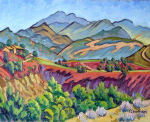 "Panorama del Valle" Ken Christensen, 24 ″ x 30 ″ $ 2,900