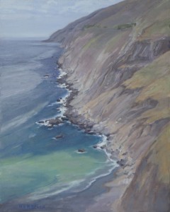 "Los Padres Coastline" Nancy Becker, óleo sobre lino, 20 ″ x 16 ″ $ 1600
