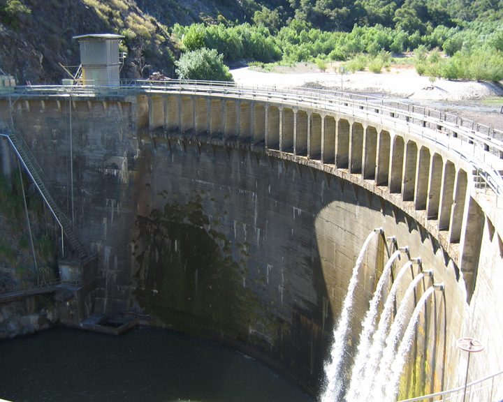 san-clemente-dam with water