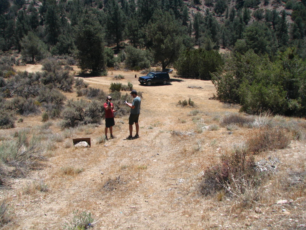 Surveying target shooting sites in the Mt. Pinos Ranger District