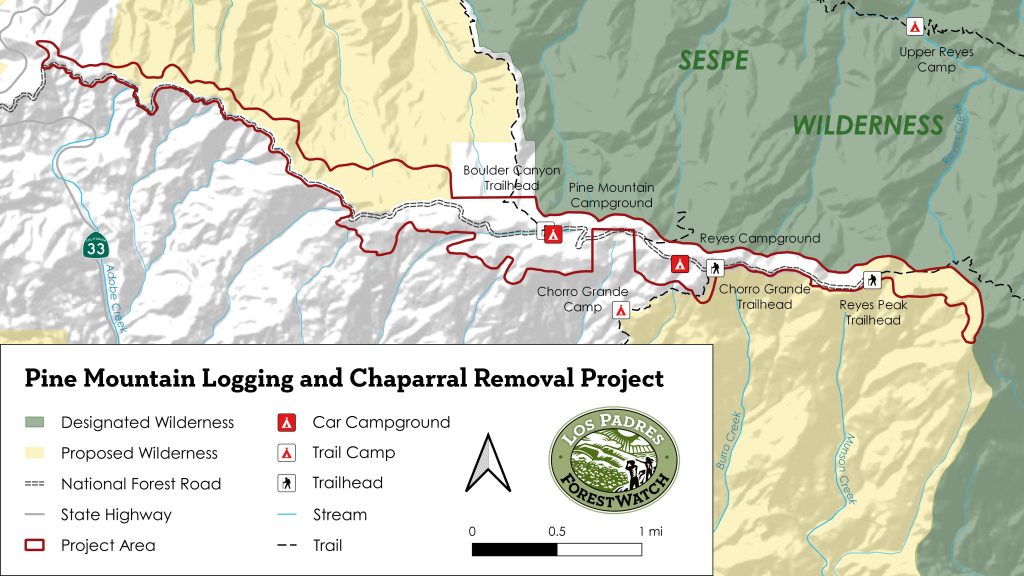 pine mountain logging and chaparral removal project